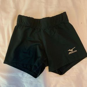 mizuno black volleyball spandex shorts size xs